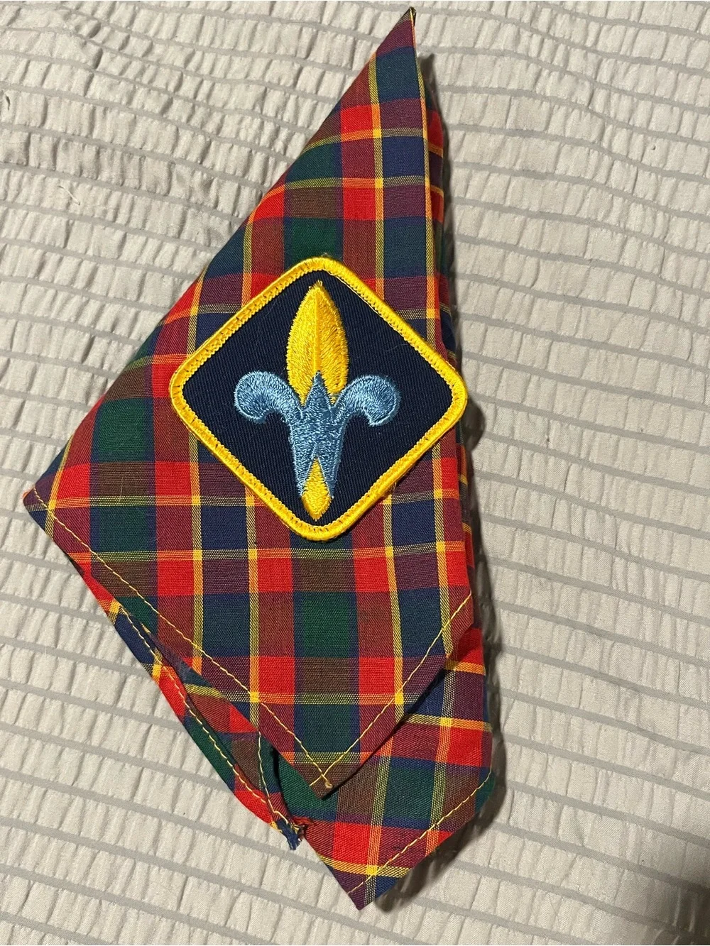 BSA Cub Scouts Plaid Neckerchief Bandana Scarf Uniform Accessory